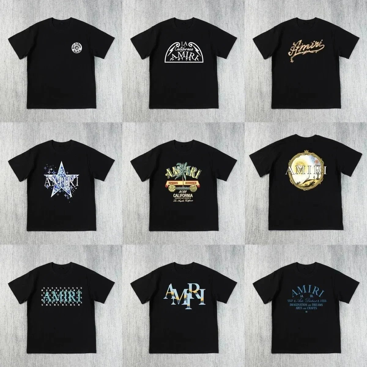 Amiri Black Graphic Print T-Shirt