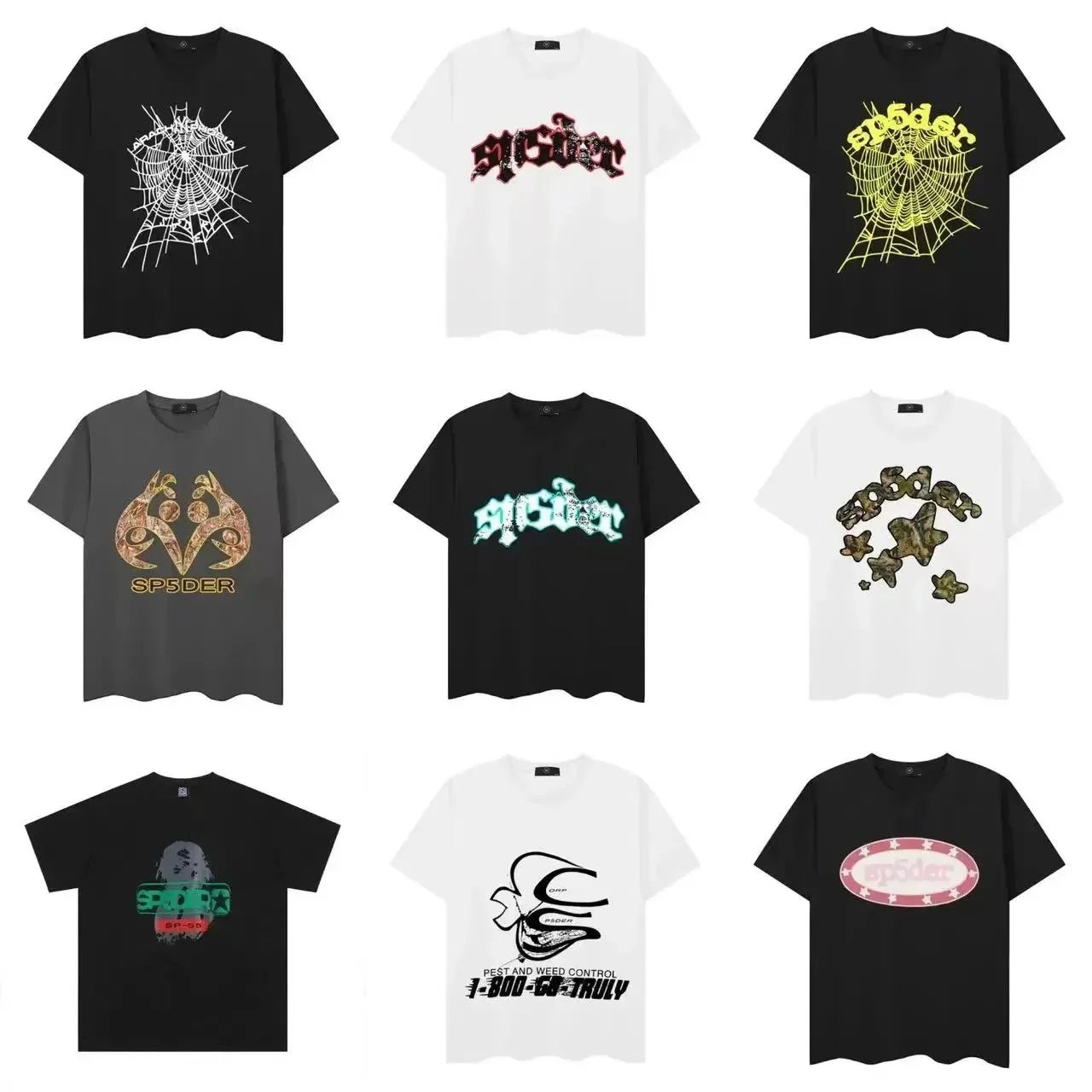 Spder Graphic Black Casual T-Shirt