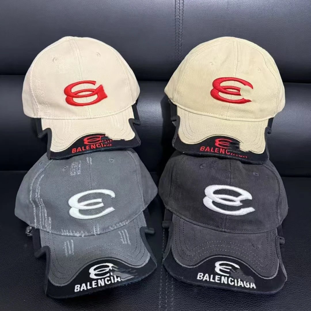 Balenciaga Logo Cap Beige Casual Hat