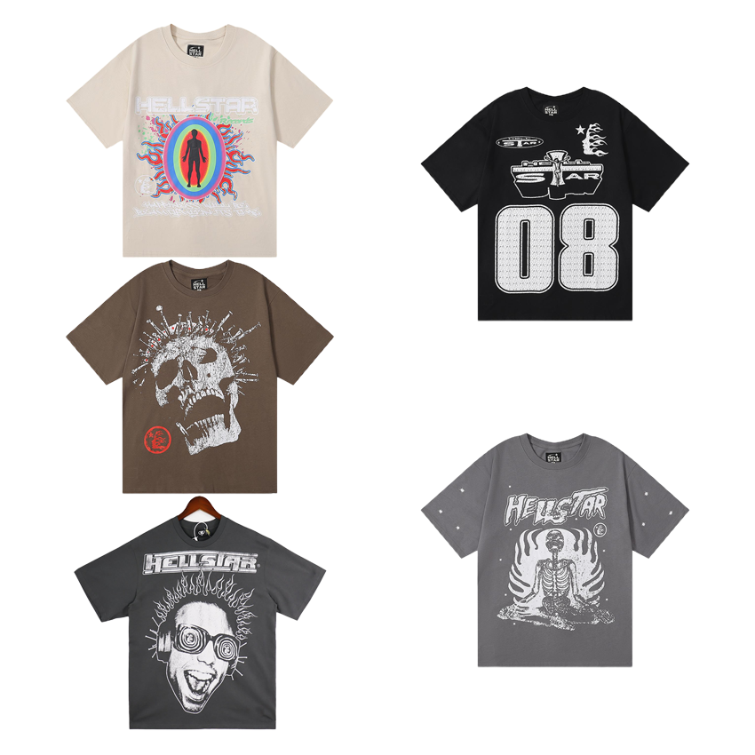 Hellstar Graphic Tee Beige Streetwear T-Shirt