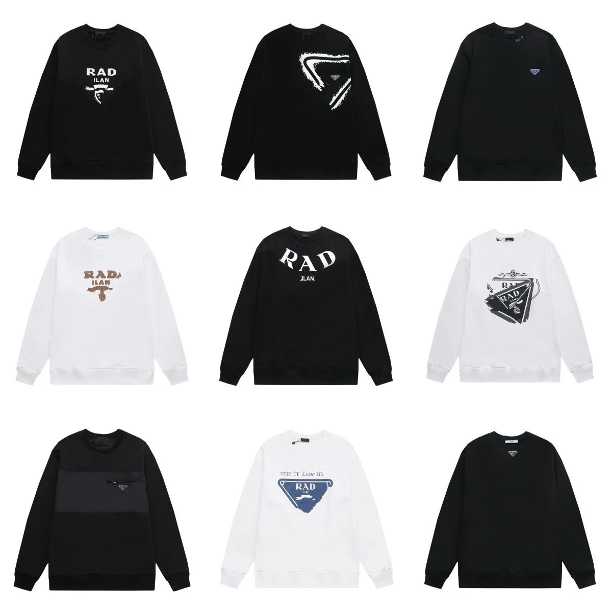 Rad Ilan Black White Graphic Hoodie