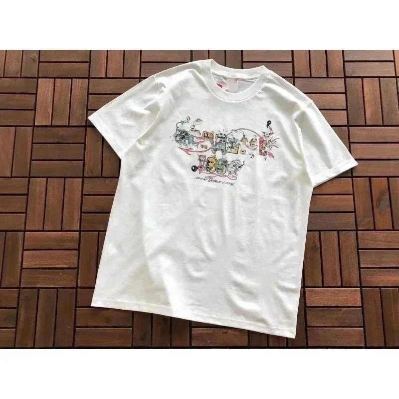 White Graphic Print