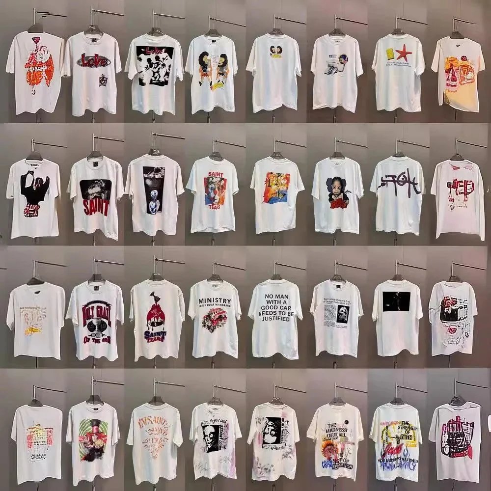 White Graphic Print