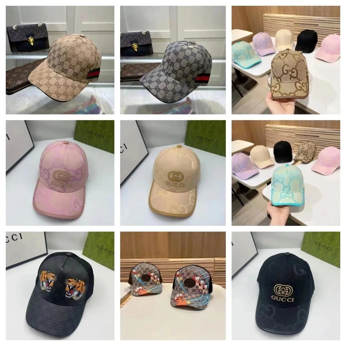 Gucci GG Logo Cap Beige Fashionable Hat