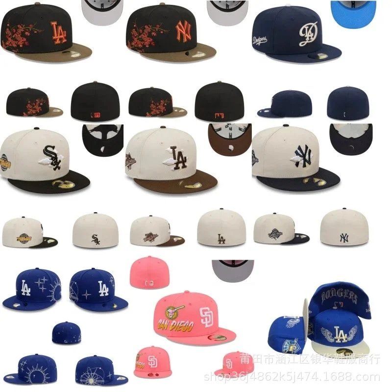 MLB Baseball Cap Black/White/Navy Blue/Red/Pink Snapback Hat