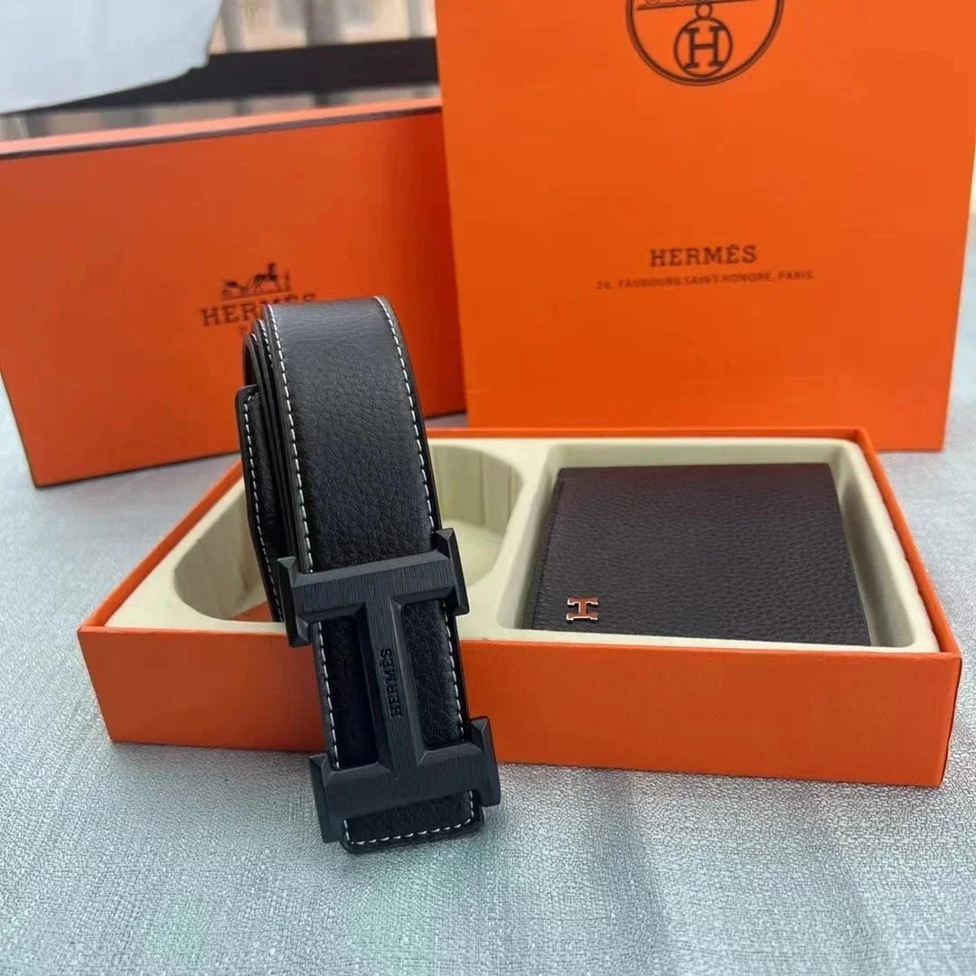 Hermes T Buckle Blac