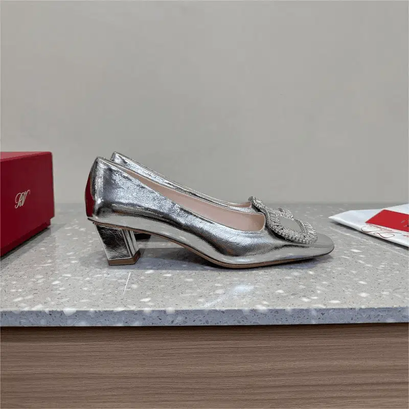 Silver Metallic Heel