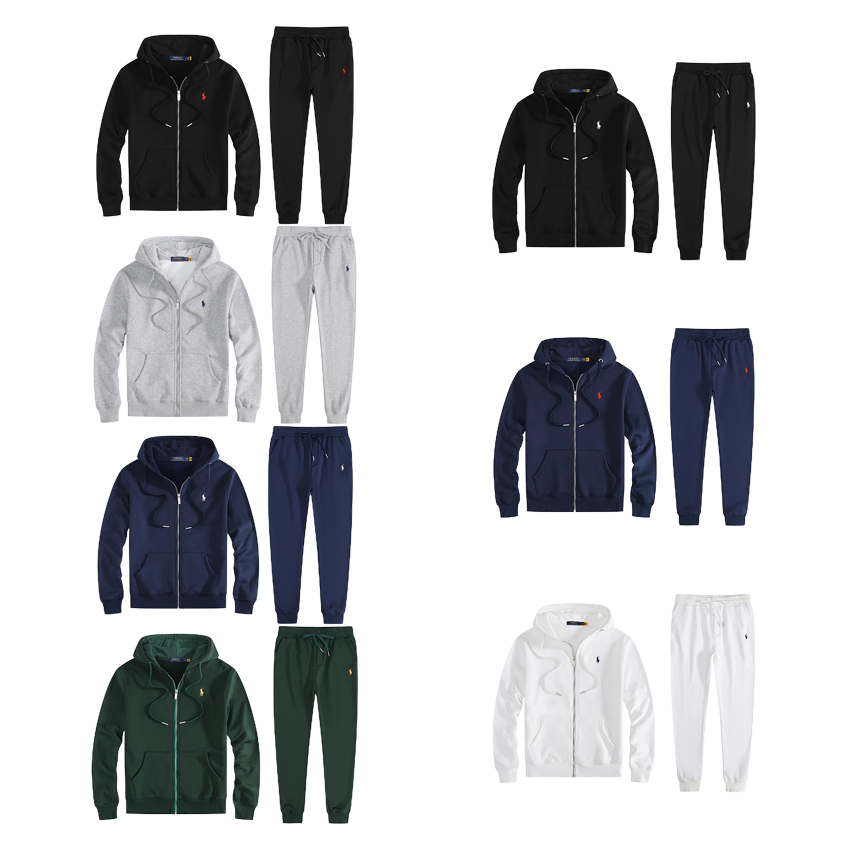 Ralph Lauren Hoodie Set Black Classic Trackwear