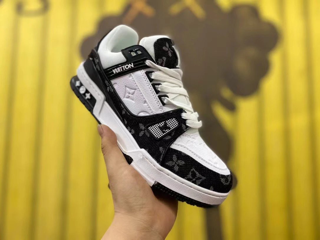 Louis Vuitton LV Trainer Black White Monogram Sneakers