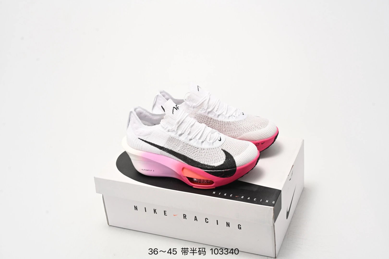 Nike Alphafly 3 White Pink Racing Sneakers