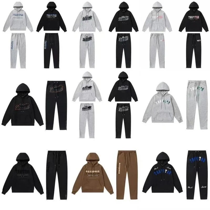 Traptar Hoodie Set Black Gray Brown Casual Sweatwear