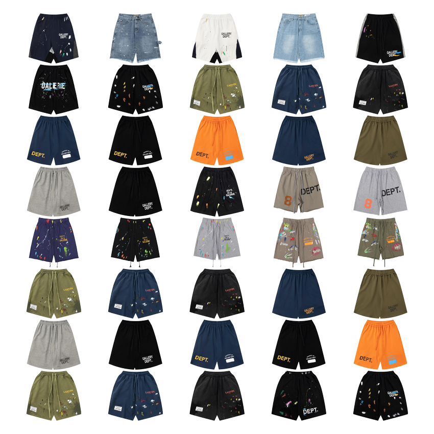 Gallery Dept Printed Cotton Shorts Multi Color Casual Style