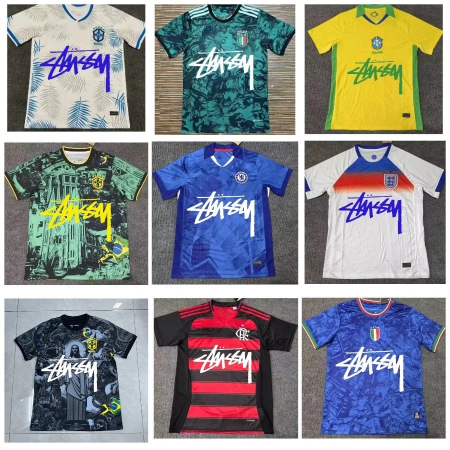 Stussy Football Jersey Multi Color Casual T-Shirt